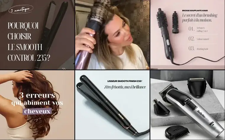 Aperçu du feed Instagram de Babyliss Maroc géré par ANIMA