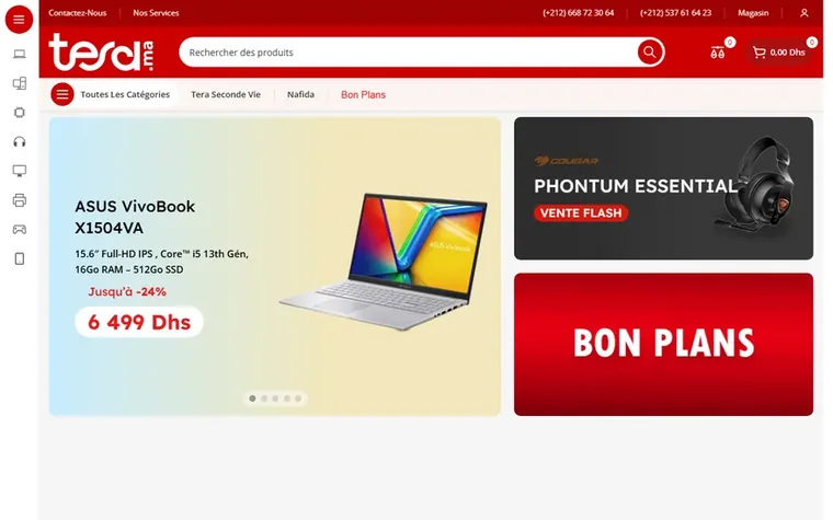 Aperçu du site de Tera